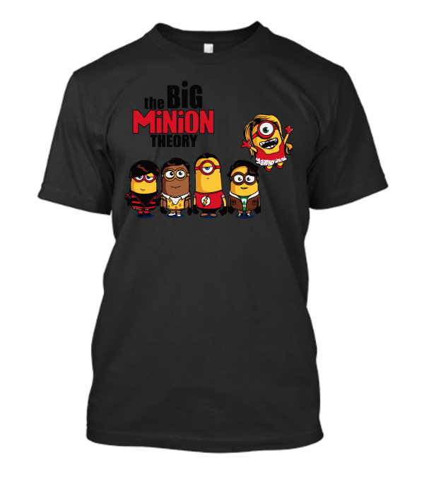 The Big Minion Theory Characters In Costume Mashup T-Shirt