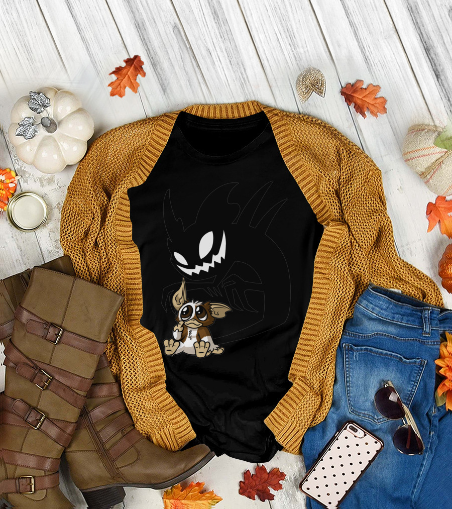 There Are Three Rules You Must Follow Gremlins Gizmo and Toothless Shadow Fusion T-Shirt