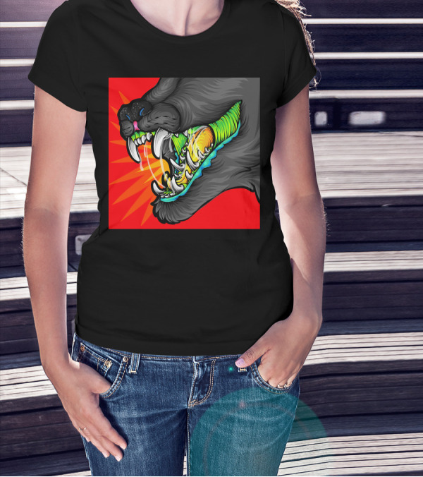 Alexandra Samson Big Mouth Vibrant Fierce Beast Jaw T-Shirt