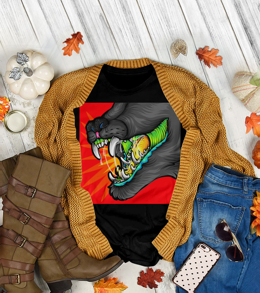 Alexandra Samson Big Mouth Vibrant Fierce Beast Jaw T-Shirt