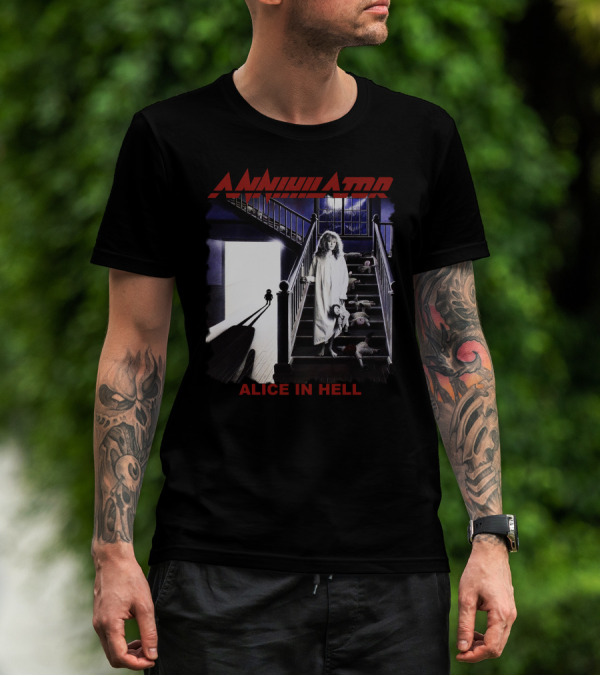 Annihilator Alice In Hell Stairs Creepy Doll T-Shirt