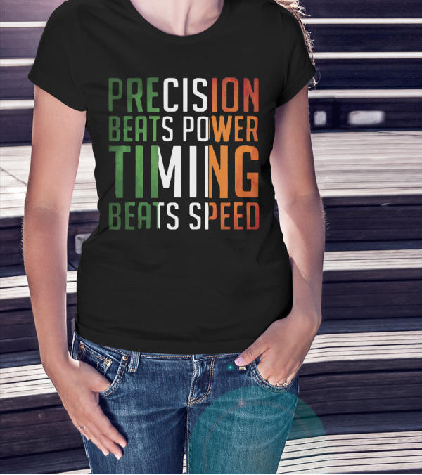 Conor McGregor Precision Beats Power Timing Beats Speed T-Shirt