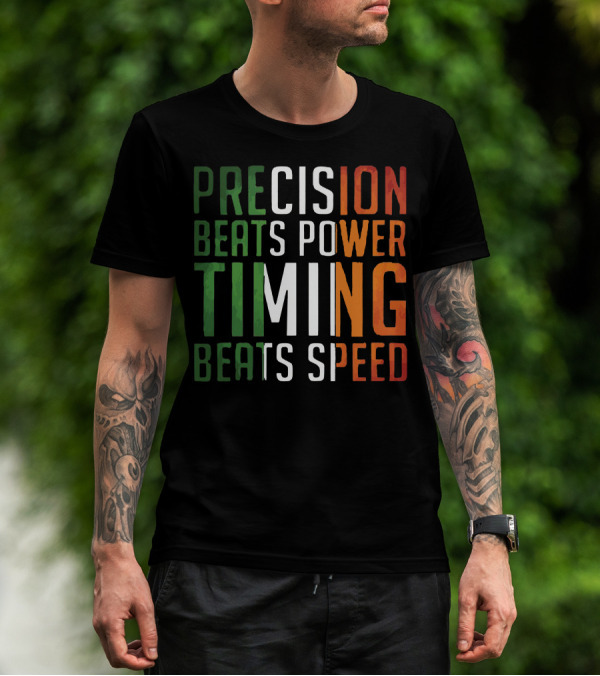 Conor McGregor Precision Beats Power Timing Beats Speed T-Shirt