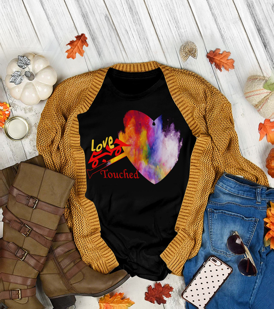 Love Touched Colorful Heart Explosion T-Shirt