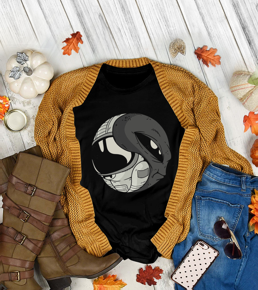 Alien Astronaut Yin Yang Fusion T-Shirt