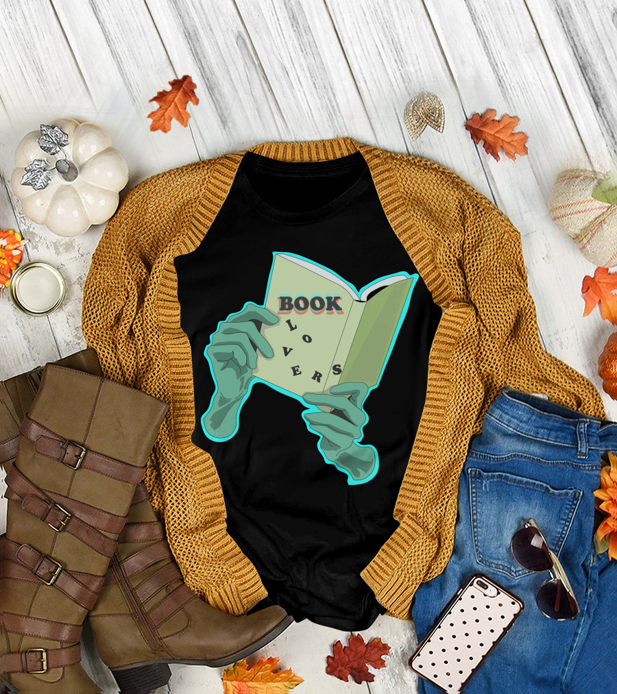 Book Lovers Zombie Hands Neon Glow T-Shirt