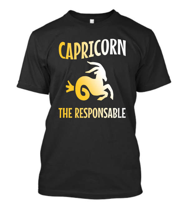 Capricorn The Responsable Zodiac Sign Goat T-Shirt