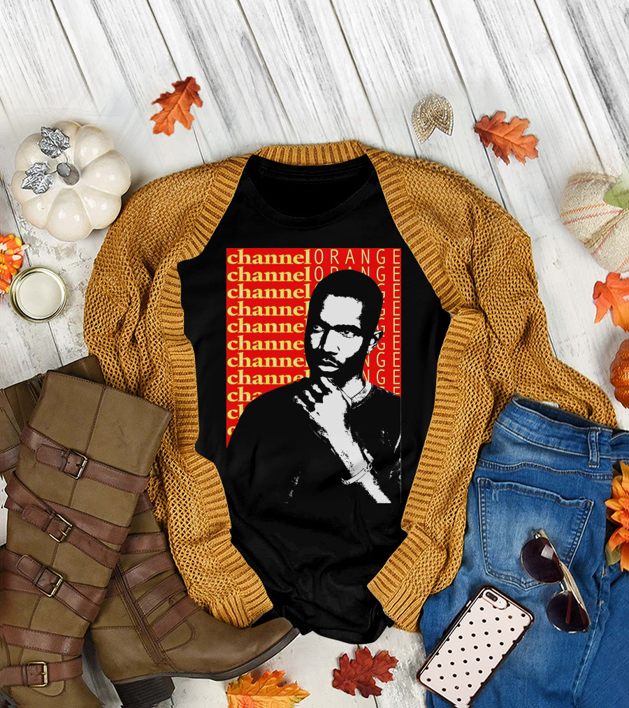 Channel Orange Frank Ocean Black and White Portrait T-Shirt