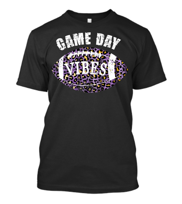 Game Day Vibes Leopard Football T-Shirt