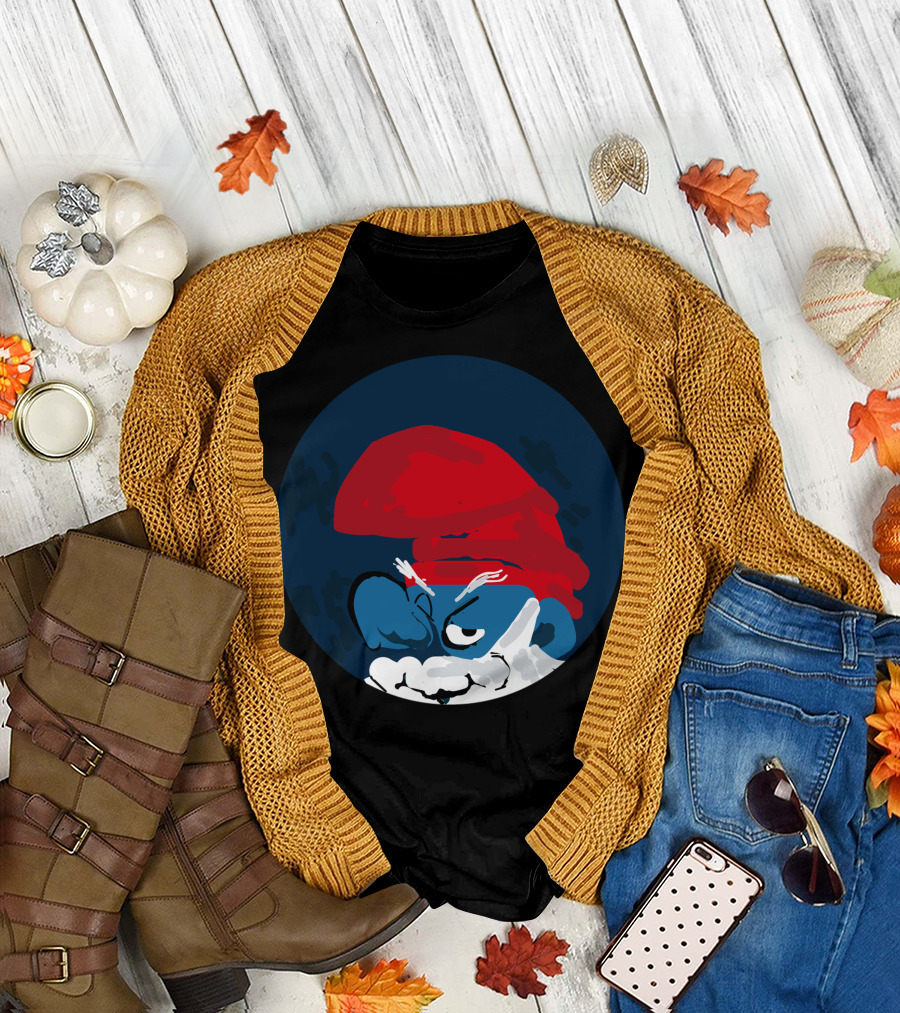 Hernan Cacciatore Blue Papa Smurf Red Hat T-Shirt
