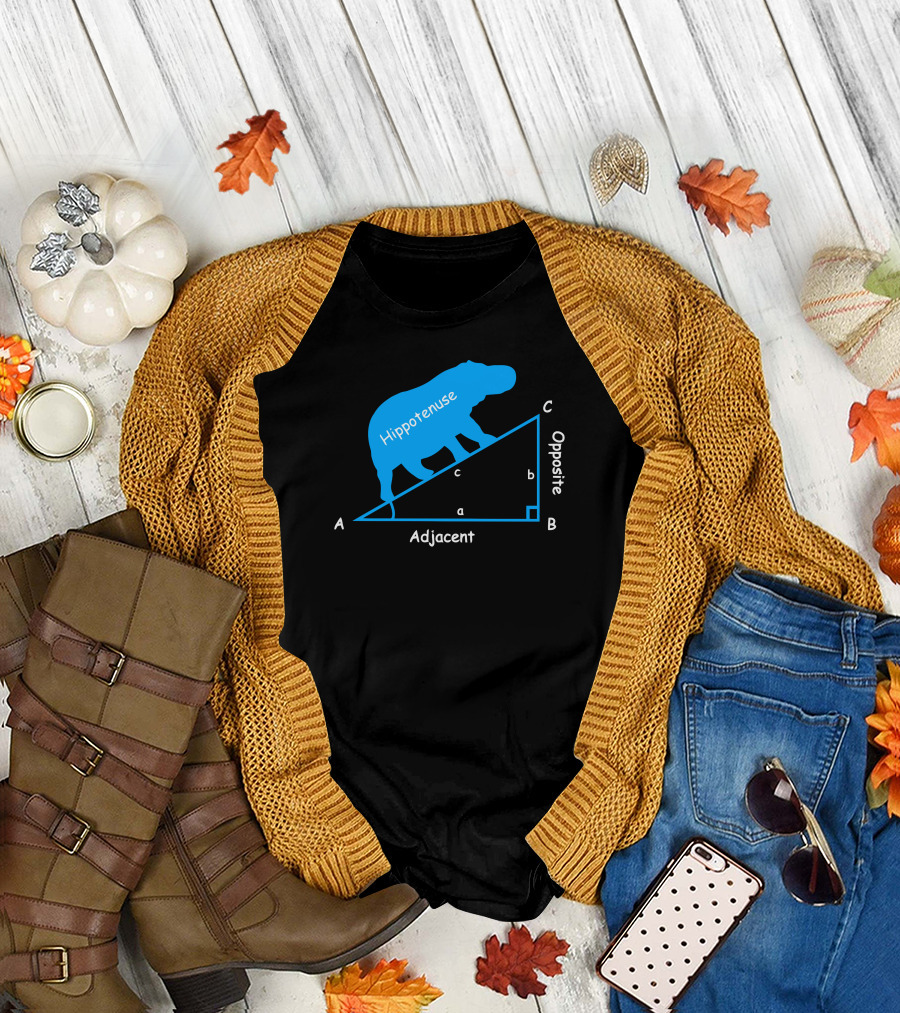 Hippotenuse Adjacent Opposite Math Diagram T-Shirt
