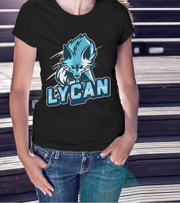 Lycan Arctic Fierce Wolf Emblem T-Shirt