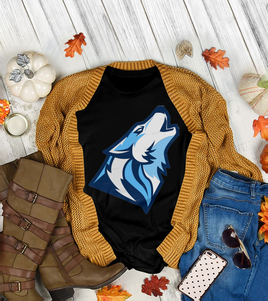 Lycan Howl Blue Wolf Emblem T-Shirt