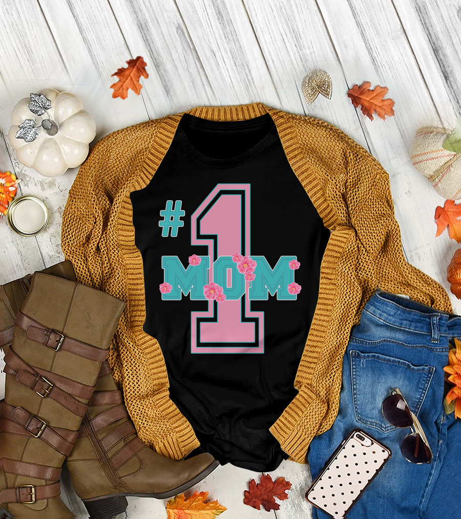 1 Mom Floral T-Shirt