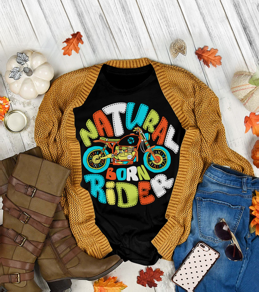 Natural Born Rider Bike Biker Motorcycle T-Shirt