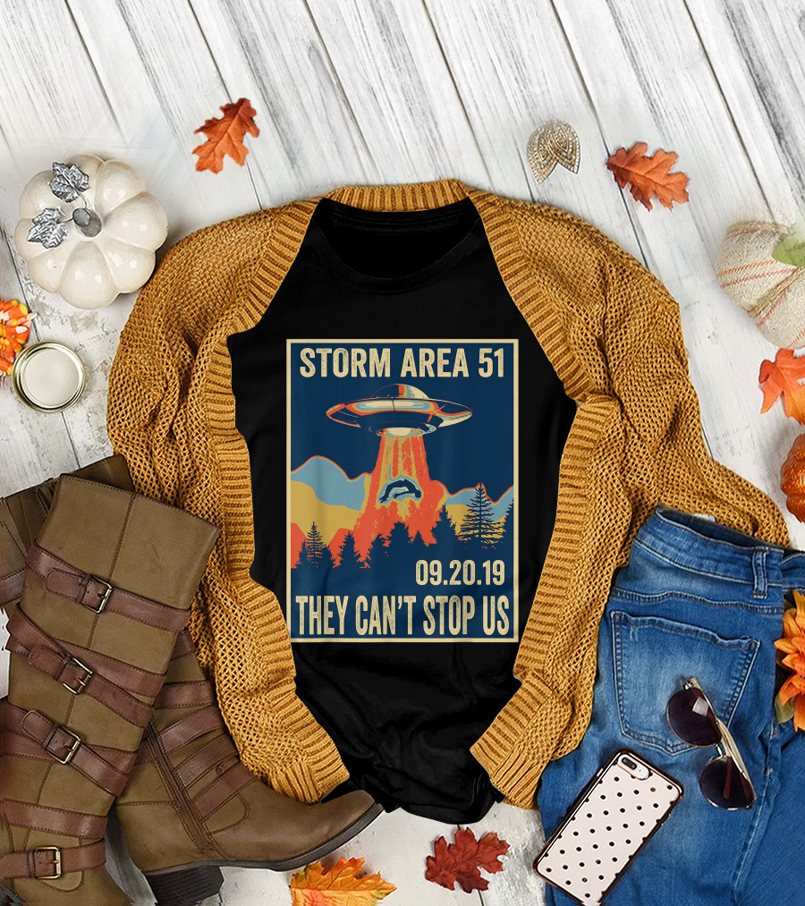 Storm Area 51 They Can't Stop Us 09.20.19 UFO Alien T-Shirt