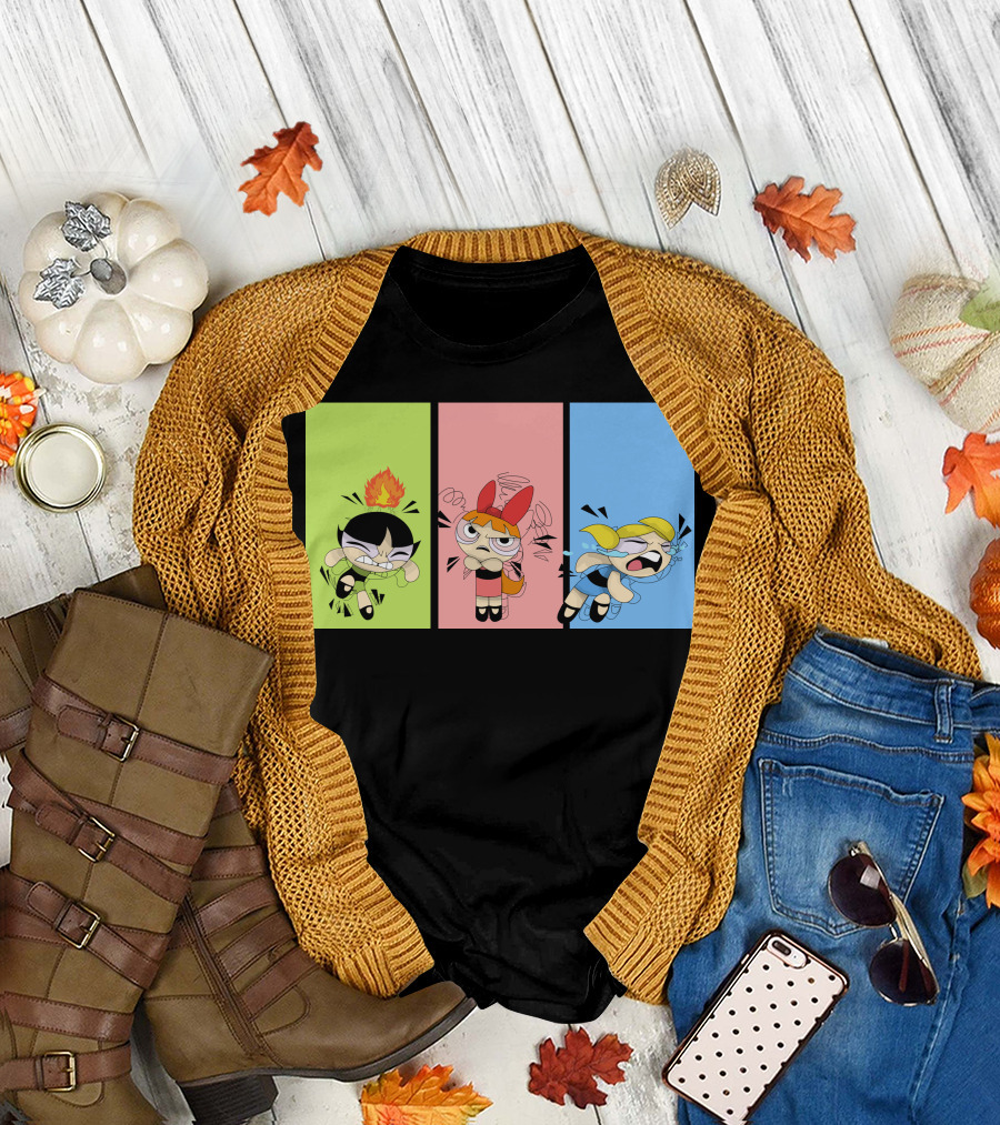 Powerpuff Girls Trio in Action T-Shirt