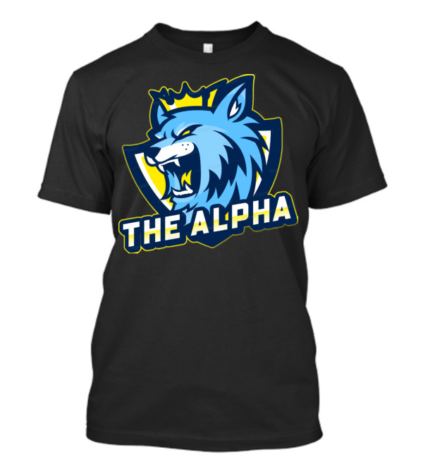 The Alpha Wolf Emblem With Crown And Shield T-Shirt