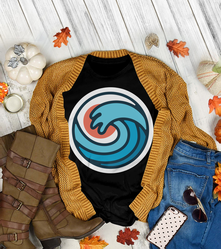 Wave Circle Blue Ocean T-Shirt