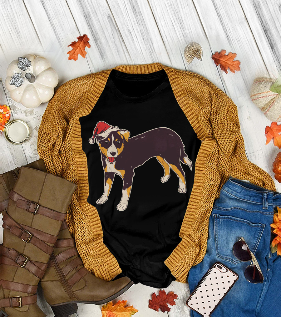 Appenzeller Dog Santa Hat T-Shirt