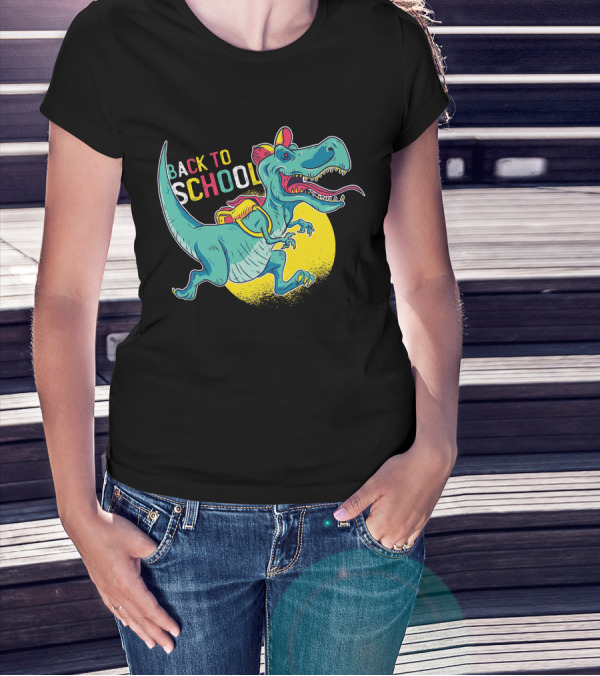 Back To School Dinosaur Backpack And Cap T-Shirt