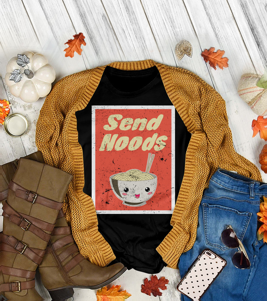 Send Noods Japenese Ramen Cat T-Shirt