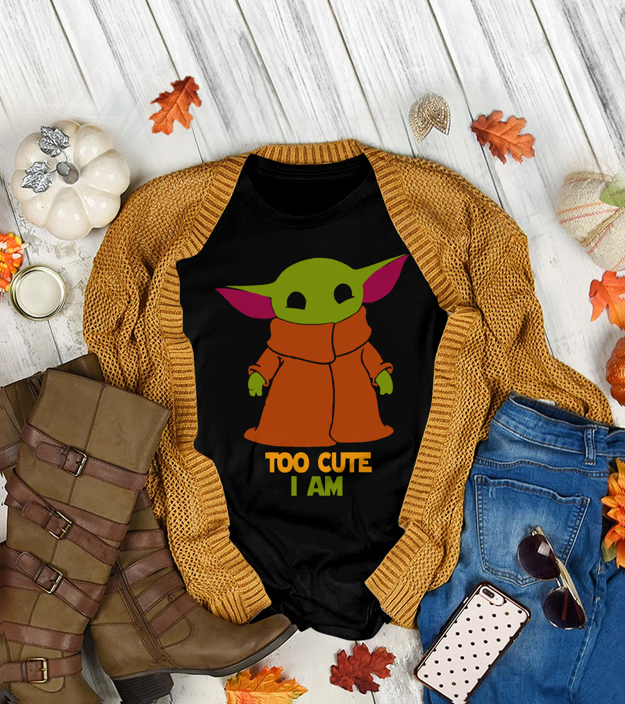 Too Cute I Am Alien Yoda-Style Character T-Shirt