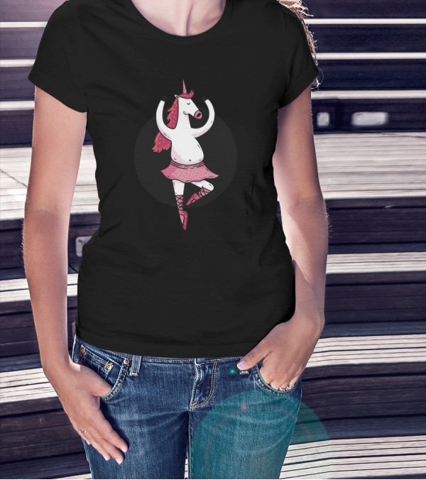 Ballet Ballerina Unicorn Tutu Dance T-Shirt