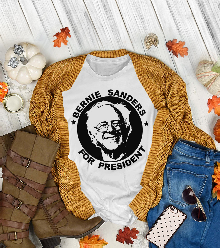 Bernie Sanders For President Circular Portrait T-Shirt