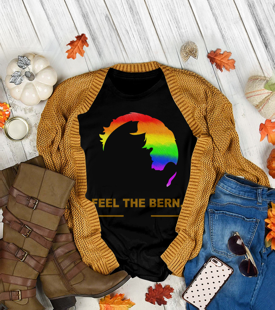 FEEL THE BERN Rainbow Hair Pride T-Shirt