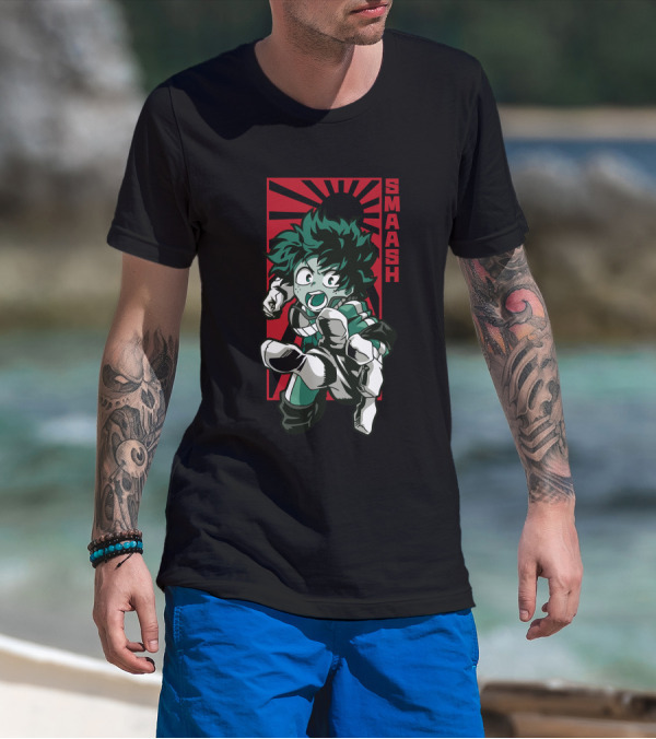 Boku No Hero Smaash Midoriya Action Burst T-Shirt