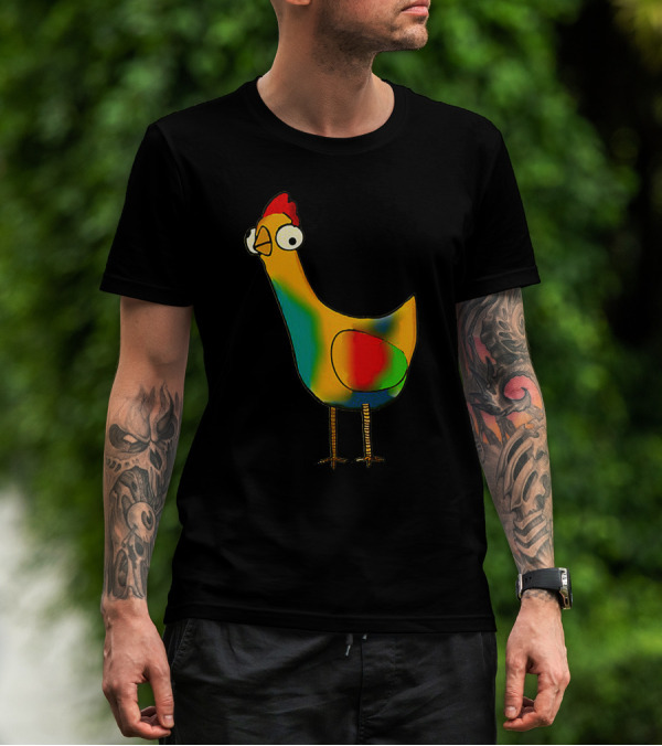 Chick Rainbow Cartoon Bird T-Shirt