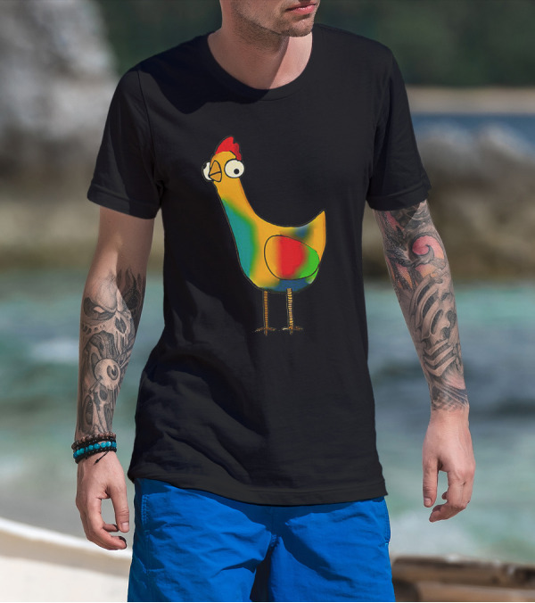 Chick Rainbow Cartoon Bird T-Shirt
