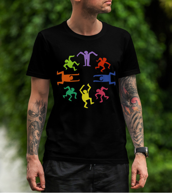 Circle Dance Multicolor Keith Haring T-Shirt
