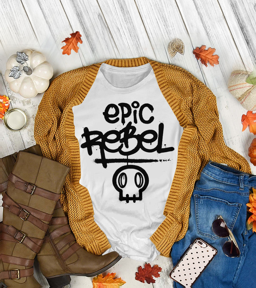 Epic Rebel Skull Graffiti Drip T-Shirt