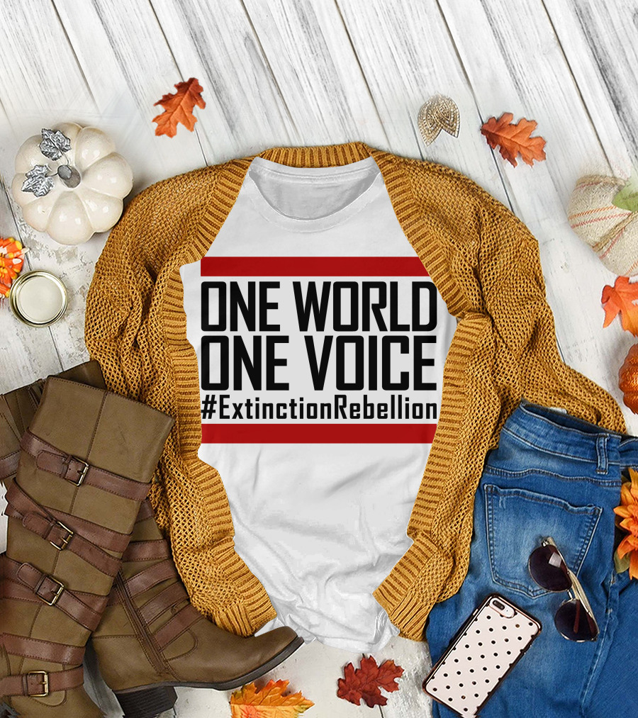 ONE WORLD ONE VOICE #ExtinctionRebellion T-Shirt