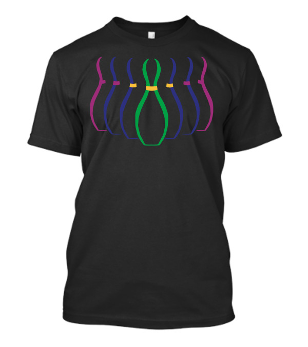 Funny Colorful Neon Bowling Pins T-Shirt