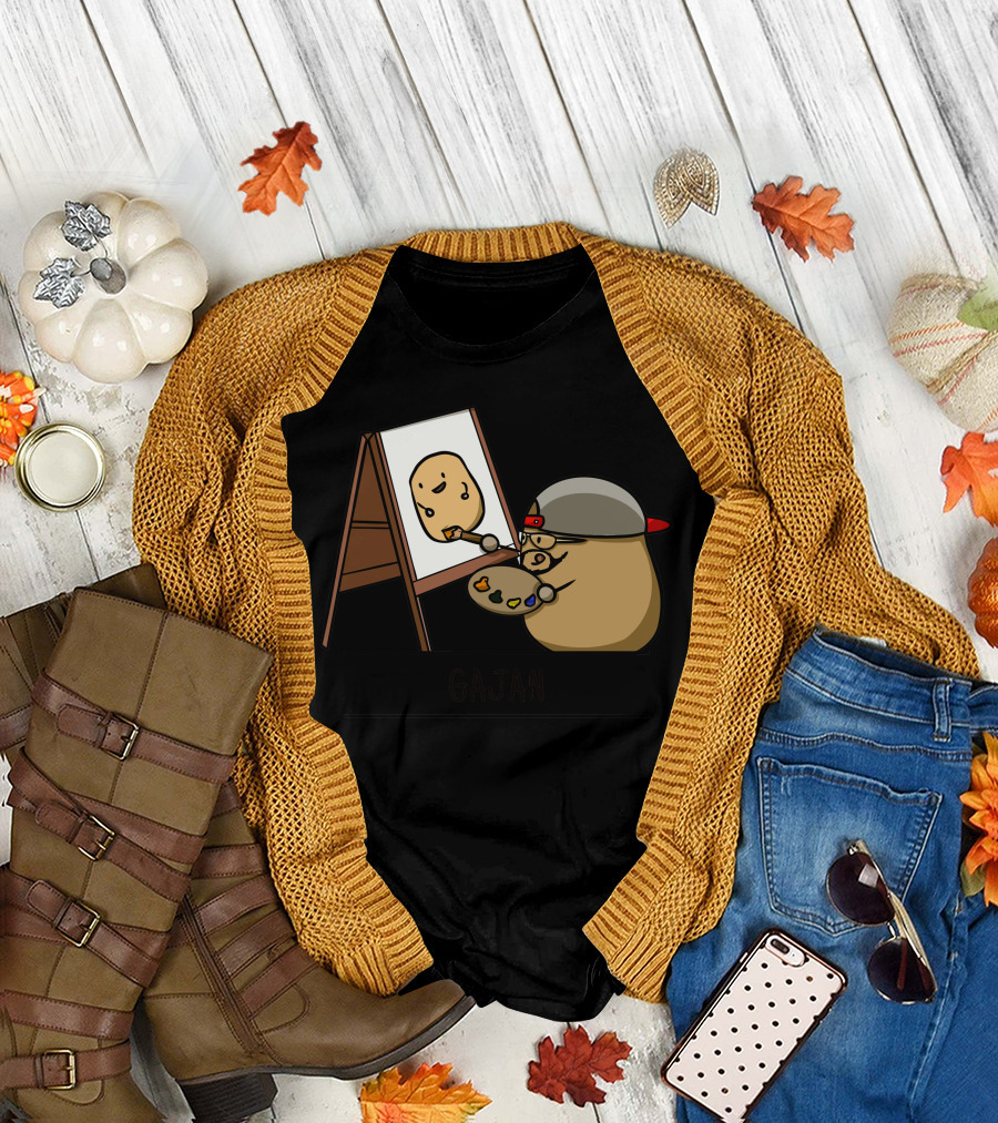 Gajan Painting Humorous Potato T-Shirt