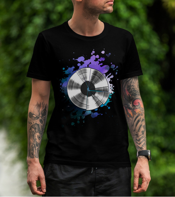 Galaxy Record Vinyl Splatter Explosion T-Shirt