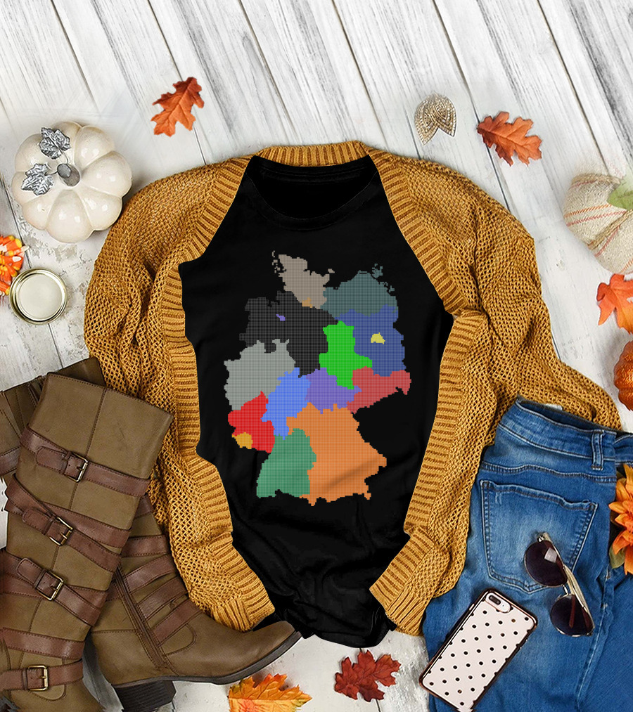 Germany Map Pixel T-Shirt