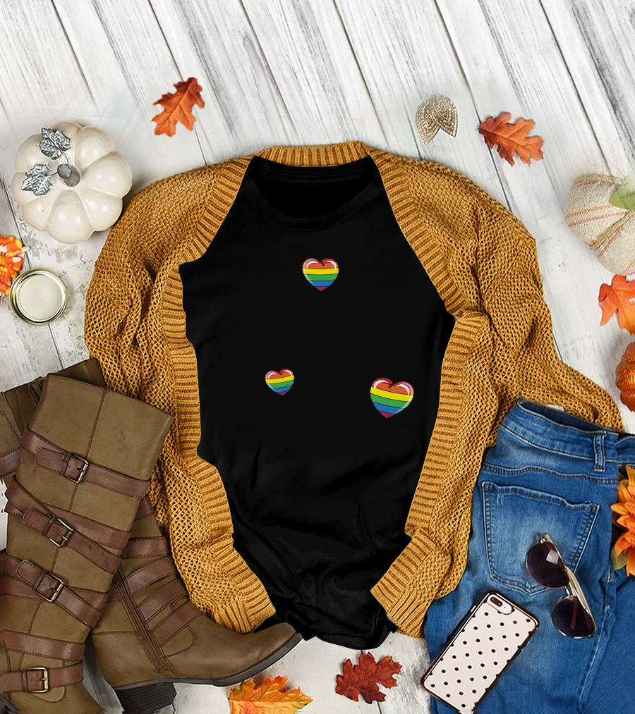 Love Is Love Rainbow Hearts T-Shirt