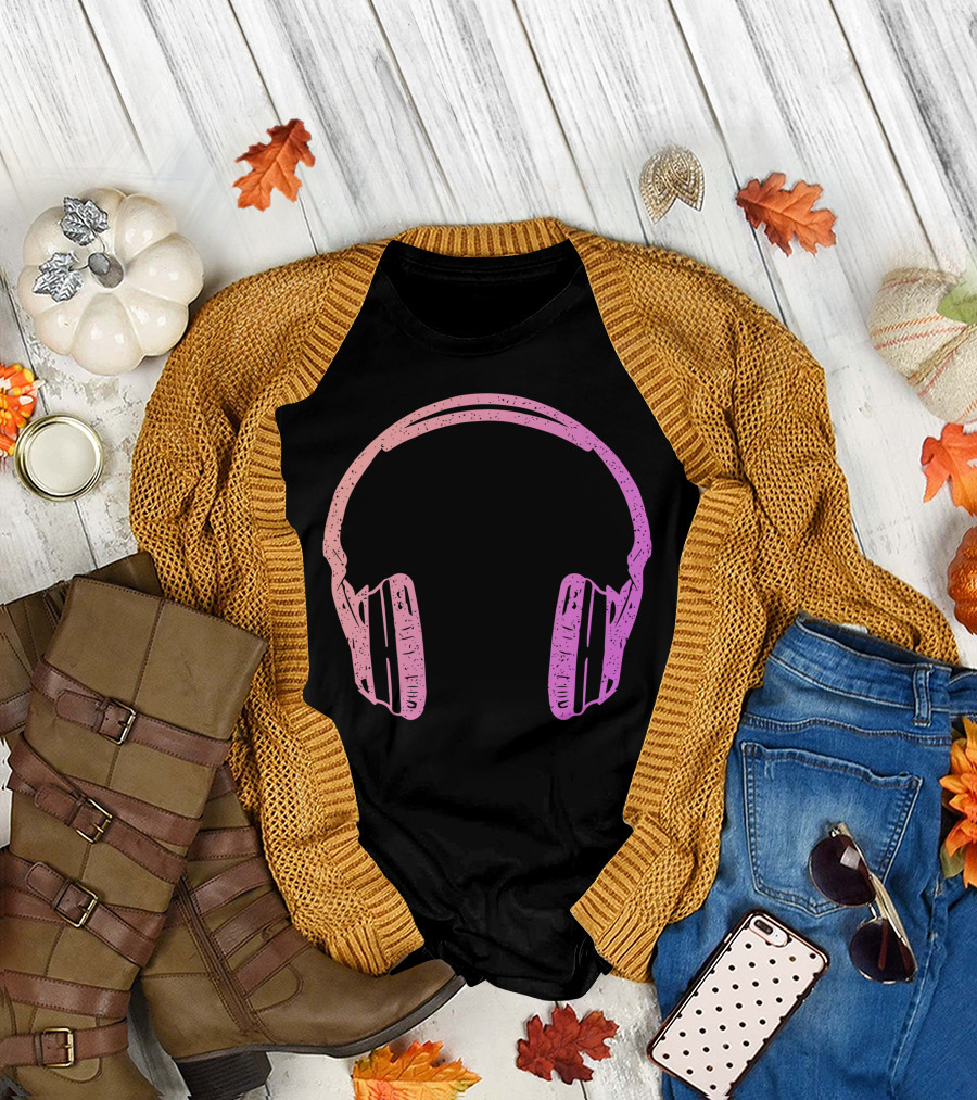 Music It It's Organic Palm Headphones T-Shirt