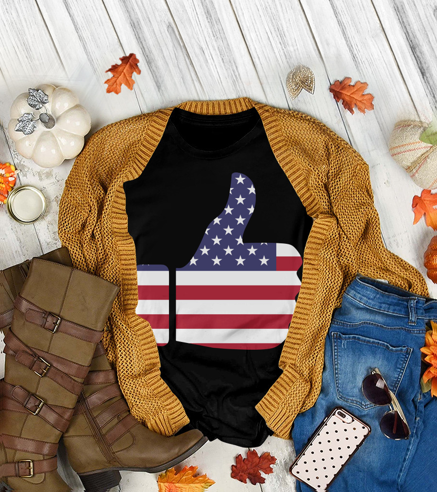American Flag Thumbs Up T-Shirt
