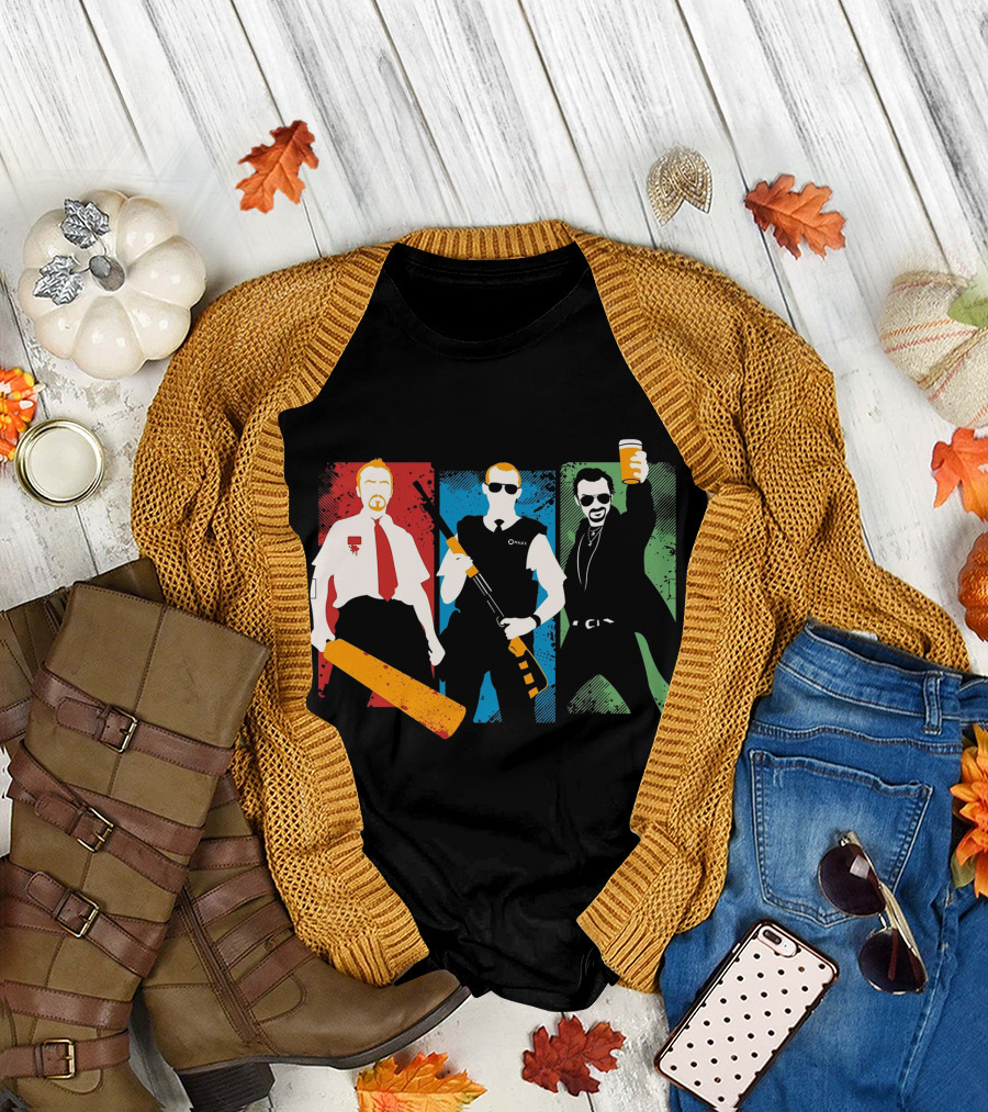 Cornetto Trilogy Inspired Characters in T-Shirt