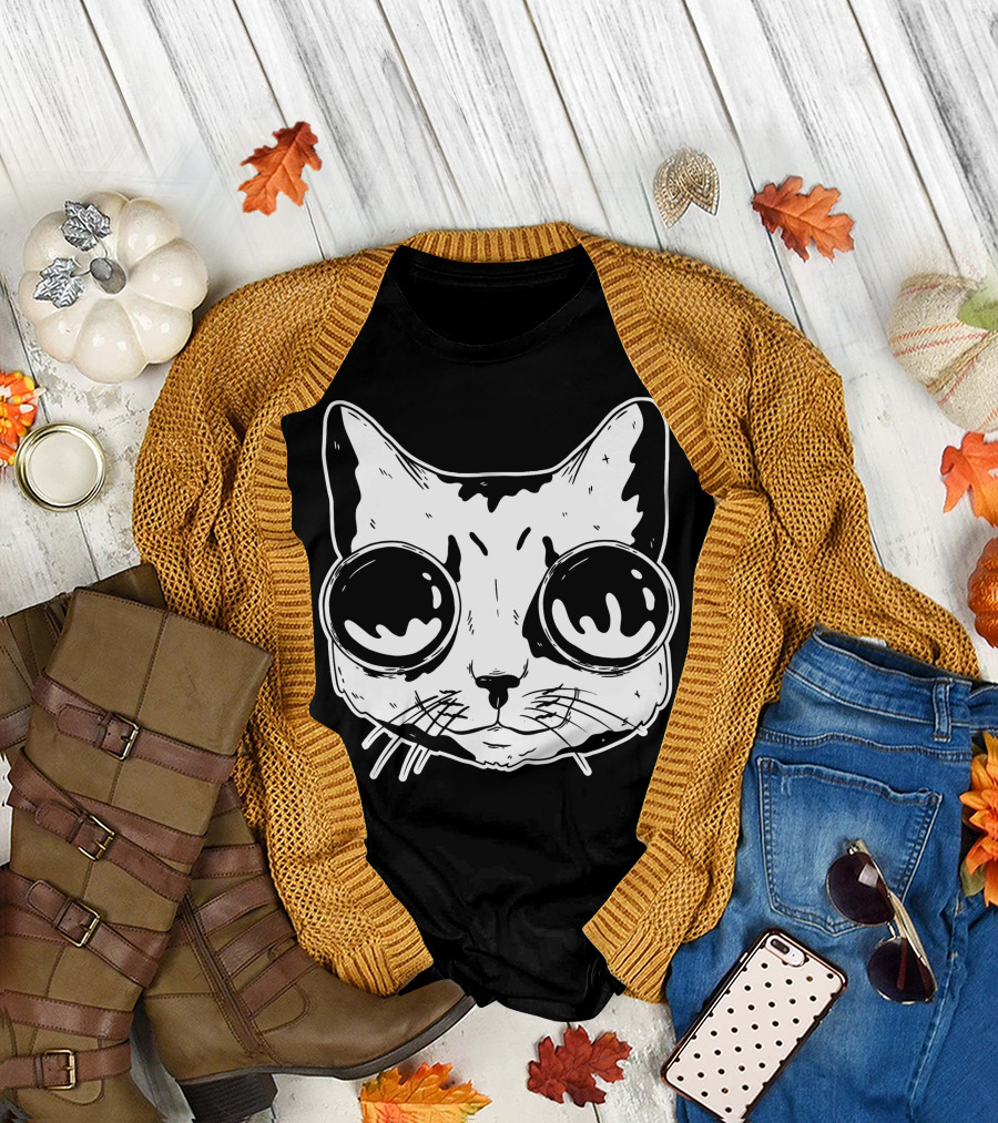 Cat With Goggles T-Shirt