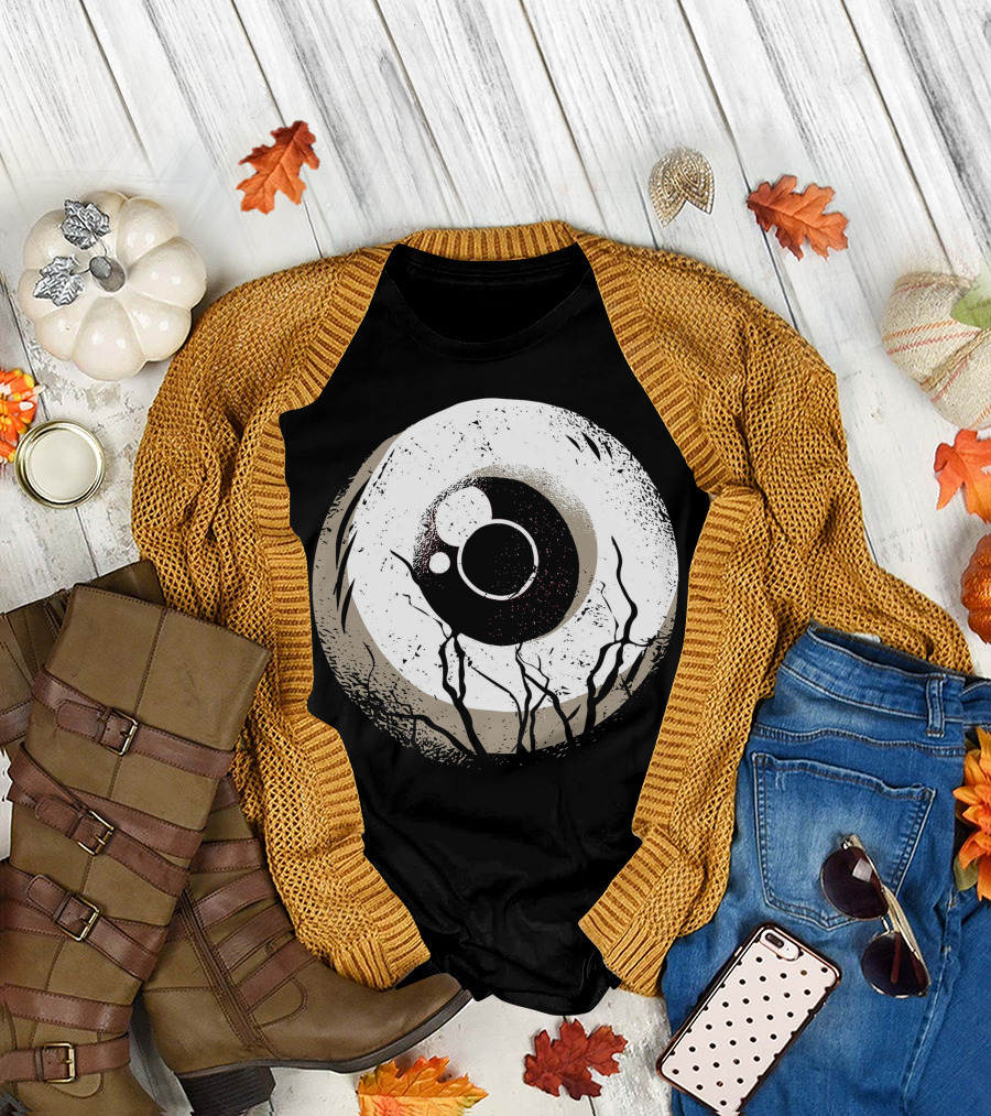 Dark Eye Ball Distressed Grunge Look T-Shirt