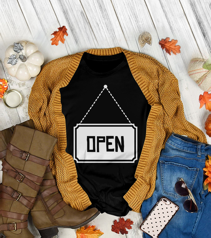 Open Sign Hanging Shield T-Shirt