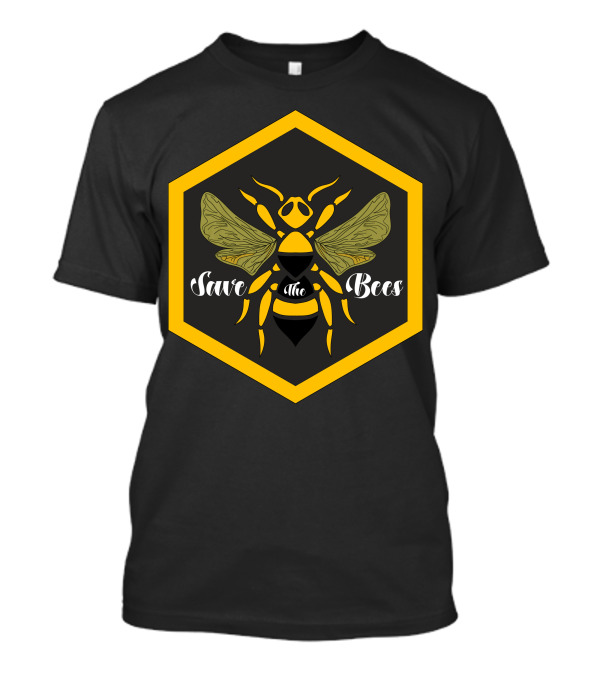 Save The Bees Hexagon Yellow Insect T-Shirt