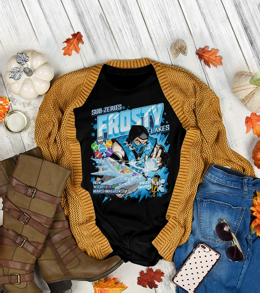 Sub-Zero's Frosty Flakes Now with Ninja Marshmallows Prize Inside T-Shirt