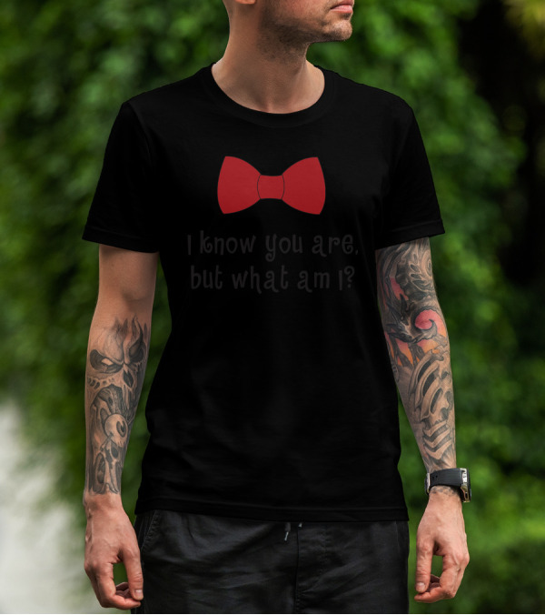 I Know You Are But What Am I Red Bow Tie T-Shirt